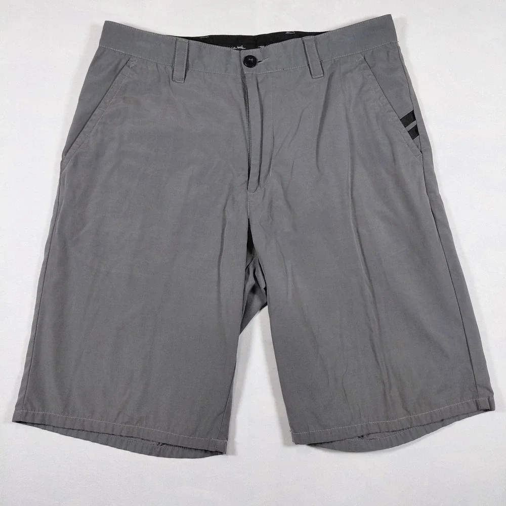 Travis Mathew Mens Grey Performance Golf Shorts 32W